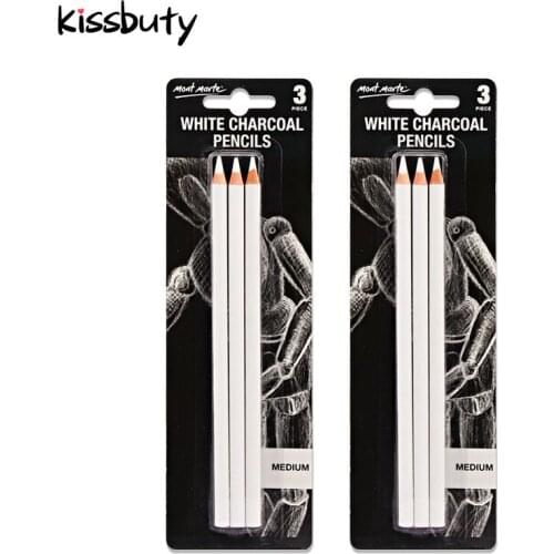 3Pcs/Set White Highlight Sketch Charcoal Pencil Profession Pencil Sketching Drawing Pencils Set Art Painting Stationery Supplies