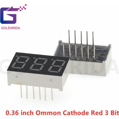 5pcs Digital tube segment common Cathode Red 3 Bit digital Tube 0.36 inch 11 needles Red LED Display 3631AS