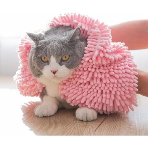 Absorbent Cat Bath Towel Quick-Drying Dog Towels Soft Pet Health Care Hygiene Robe Accessories Supplies For Puppy Small Dog Cat