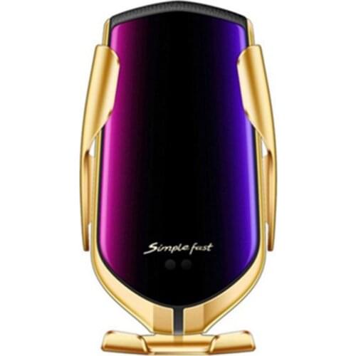 R1 Automatic Clamping Qi Car Wireless Charger For iPhone 11 Pro X Xs MAX Infrared Induction Fast Charger Stand Car Phone Holder