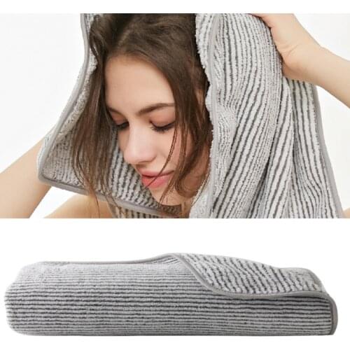 34x74cm Bamboo Charcoal Fiber Bath Towel Microfiber Soft Super Absorbent Quick Drying Shower Washcloths for Gym Home Hotel Offic