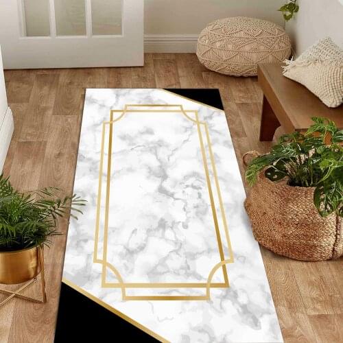 White grey color Gold Line frame patterned modern carpet rug free shipping soft textured carpet