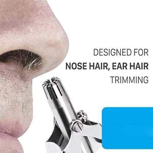 Safe Stainless Steel Manual Nose Trimmer for Shaving Nose Ear Hair Trimmer Shaver Face Care for Man Washable Device Dropshipping