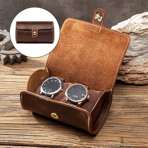 Watch Roll Travel Case with Velvet to Protection Watch Display for Man Home