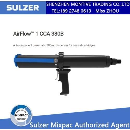 AirFlow 1 CCA 380B A 2-Component Pneumatic 380mL Dispenser For Coaxial Cartridges Save Pressure Industrial Gun Cartridge Sealant