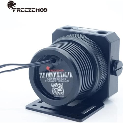 FREEZEMOD D5 Pump 1200L-1300L/H 5900RPM Water Pump PWM Metal Armor Cover Set 4.1m Head Magnetic Suspension PWM Silent PU-GPD5