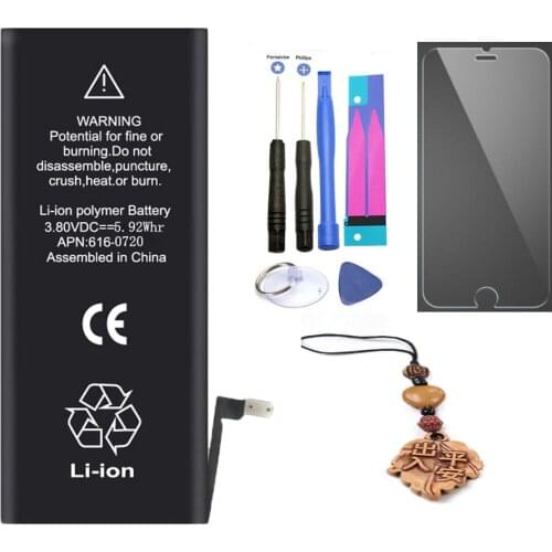 ISUN Brand New 1560mAh 3.8V Li-ion Internal Battery Replacement for iPhone 5S 5C With Free Tempered Screen and Repair Tools