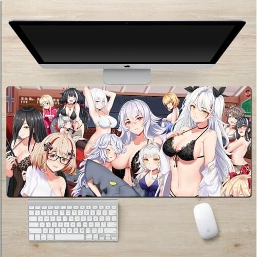 30x80cm Large Size Lock Edge Mouse Pad Two-dimensional Gaming Non-slip Natural Rubber Mousepad Home Office Desktop Protect Pad
