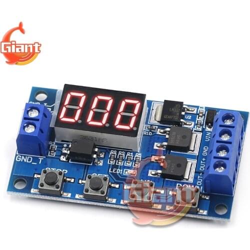 DC 12V 24V Dual MOS Tube Module LED Digital Time Delay Relay Trigger Cycle Timer Delay Switch Circuit Board Timing Control DIY