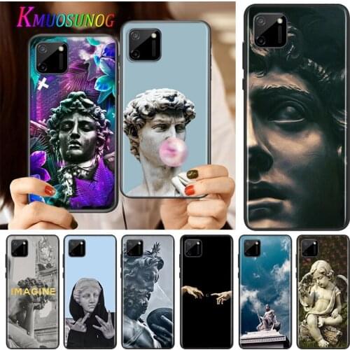 Art Statue Virgin Maria David Silicone Cover For Realme V15 X50 X7 X3 Superzoom Q2 C11 C3 7i 6i 6s 6 Global Pro 5G Phone Case