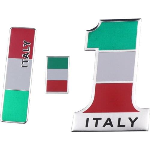3D Metal Italy Flag Emblem Badge Car Styling Sticker Decal for Ferrari Maserati Lamborghini Alfa Romeo Fiat Chevrolet Honda