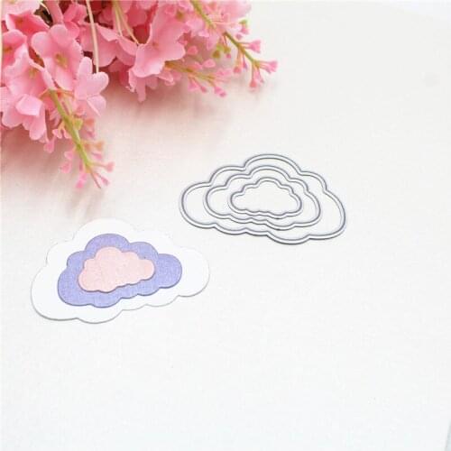 Metal Cutting Die Of 3 Clouds Scrapbooking Mold Paper DIY Cards Postcard Handmade Craft Stencil Album Handcraft Embossing Moulds