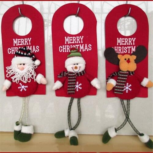 New Year Gifts Christmas Decorations For Home Santa Claus Wine Bottle Cover Clothes Set Hat Cap Scarf Table Decor