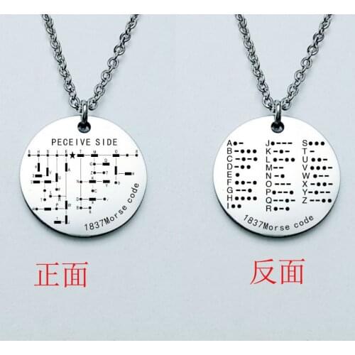 Ham CW training currency CQ sending message moss code Morse code radio transmitting necklace