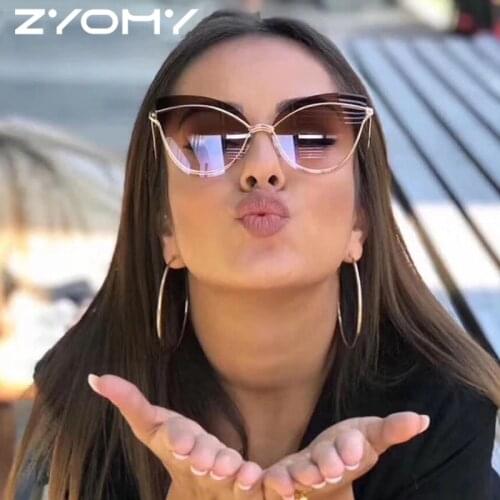 Q Fashion Brand Designer Goggles For Women Wild Sunglasses Retro Multicolor Cat Eye Glasses Gafas De Sol Mujer UV400 темные очки