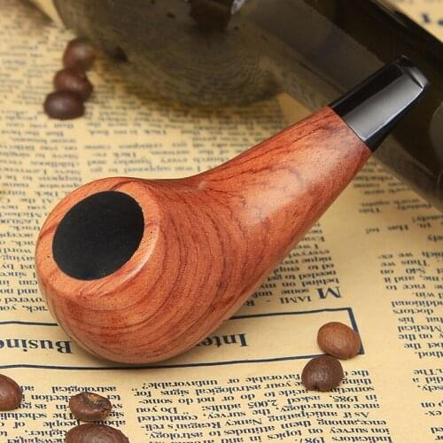 Muxiang rosewood pipe Gibi fighting chicken legs short handle cigarette holder 3MM filter creative wooden pipe