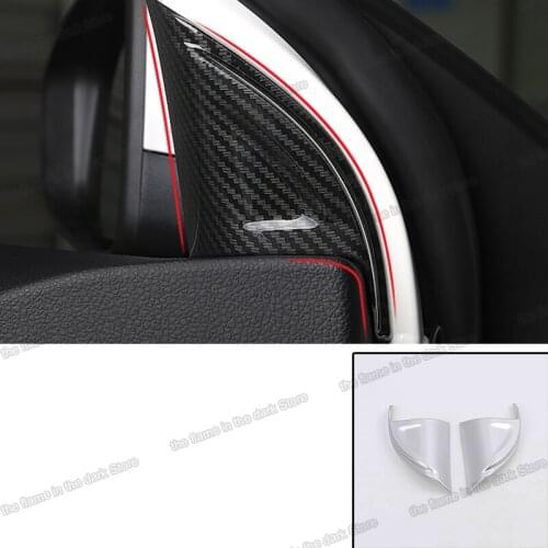 Lsrtw2017 Carbon Fiber Car Front Window Triangle Panel Trims for Mg Mg6 2018 2019 2020 Interior Accessories Auto Styling