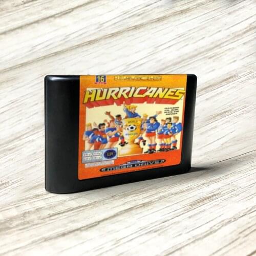 Hurricanes - EUR Label Flashkit MD Electroless Gold PCB Card for Sega Genesis Megadrive Video Game Console