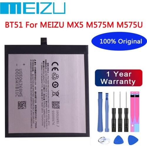 Meizu High Quality 100% Original Battery 3150mAh BT51 For Meizu MX5 M575M M575U Mobile Phone Batteries+Free tools