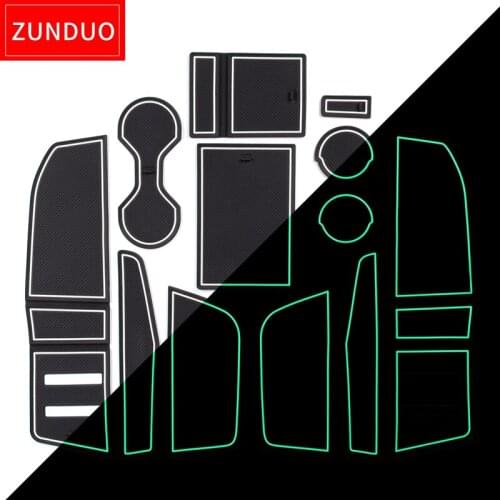 ZUNDUO Anti-Slip Gate Slot Cup Mat for AUDI Q3 2019 2020 Rubber Coaster Cup Holders Non-Slip Mats Accessories Car Sticker Pad