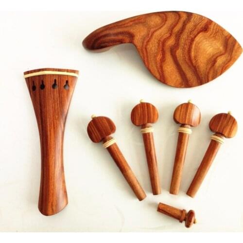 1 set new rosewood Violin parts 4/4, tailpiece, chinrest, pegs, endpin