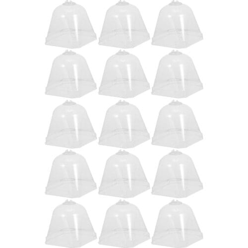 15pcs Plant Dome Pot Transparent Gardening Pot Plant Nursery Stuffy Plant Cover