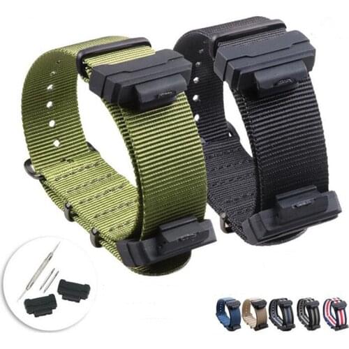 22mm Nato Military Elastic Nylon Canvas Watch Band For SHOCK GA-150 DW5600 Watchband Strap Mens Sports Bracelet+Adapters