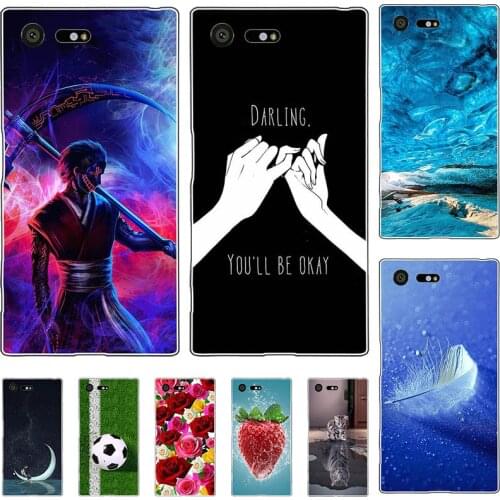 For Sony Xperia XZ1 G8341 G8342 XZ1 Compact G8441 Case Cartoon Pattern Soft TPU Cover Coque Animal Flower Shell