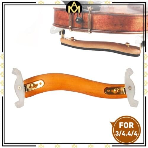 Violin Shoulder Rest Adjustable 3/4 4/4 Fiddle Rest Selected Maple Wood Durable And Comfortable