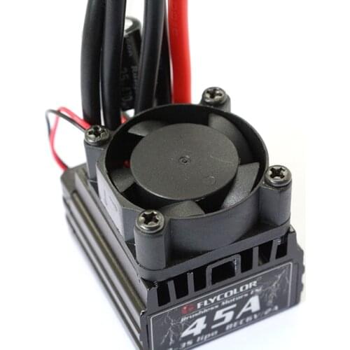 Flycolor Car ESC Thunder 45A Waterproof Electronic Speed Controller With Fan Radiator For Remote Control Model Cars Toy Part