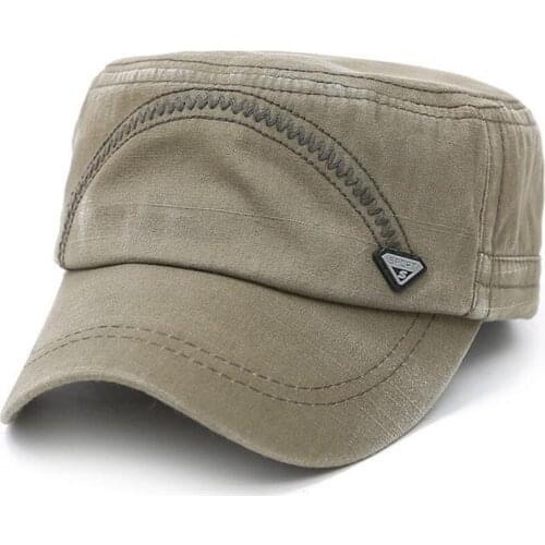 Cotton spring man outdoor cap Flat-top-hat military cap Army hat Sun Proff Casual new design Adjustable M116