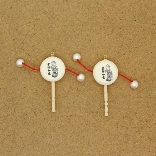 2pcs Simulation China Rattle Creative Earring Charms 3d Game Pendants For Necklace Keychain Decor Jewelry Accessory Material