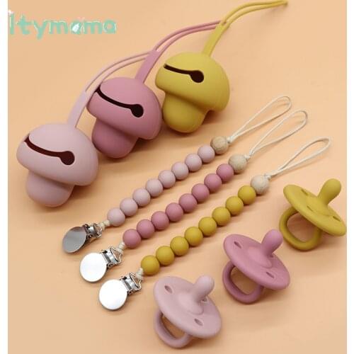 Itymama New Baby Silicone Pacifier BPA Free Nipple Baby Pacifier Chain For Baby Pacifier Storage Pacifier Case Pacifier Box