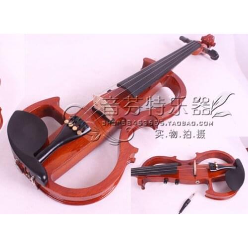 Quality electro-acoustic violin electronic violin 6.5 big jack yellow wood 8