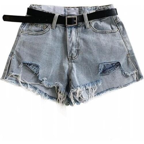 Summer Shorts Jeans Feminino 2021 Plus Size Hole Jeans Women Sexy Tassel Denim Shorts Fashion Streetpants Hot Bottoms 3799