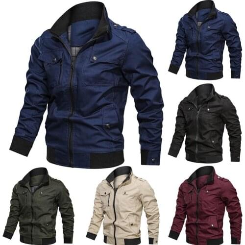 Autumn Winter Jackets Men Long Sleeve Stand Collar Zipper Jacket Coat Mens Plus Size 4XL men Outerwear Sreeetwear veste homme
