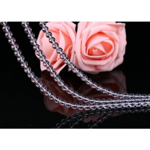 Natural Clear Quartz White Crystal Round Loose Beads 4/6/8/10mm Rock Quartz