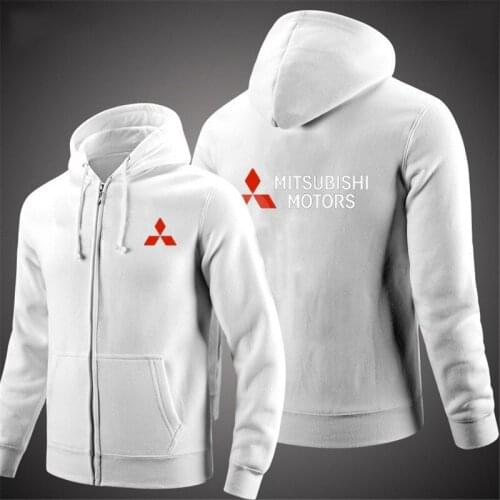 2021 NEW Mitsubishi Motors Hoodies Print Jackets Car Logo Men Sweatshirts Mans Cotton High Street Zipper Coats Tops C