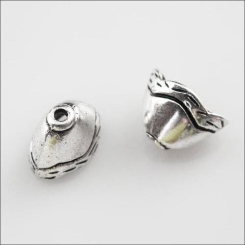 New 35Pcs Tibetan Silver Color Cone Flat End Bead Caps Craft DIY 8x11.5mm