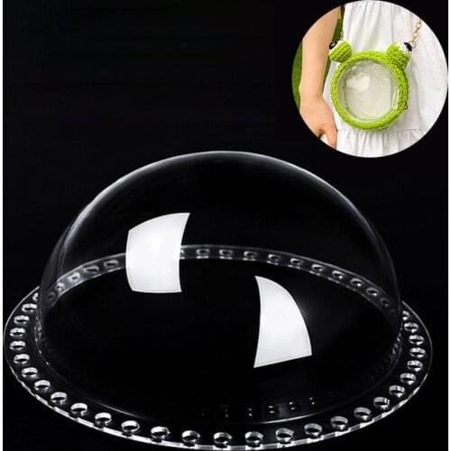 45 Holes 17cm Hemispherical Transparent Cover Acrylic Material Board For Knit Bag Handmade Bag Bag Parts Accessories
