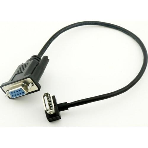 1pcs RS232 DB9 Female to USB 2.0 A Female Serial Cable Adapter Converter 8" Inch 25cm