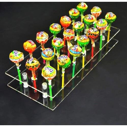 21 Holes Cake Lollipop Display Holder Rectangular Lollipop Stand Base Shelf DIY Baking Tools Wedding Birthday Party Events