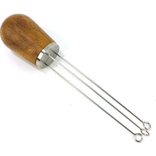 Espresso Needle Distributor,Wood Handle Espresso Needle Distributor,Espresso Barista Coffee Stirrer Distributor
