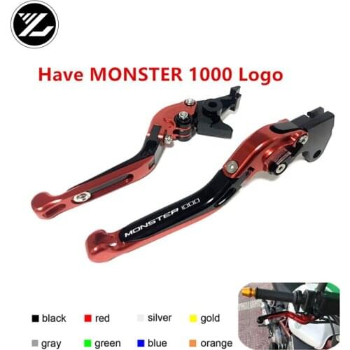 Have MONSTER 1000 Logo For Ducati 1000 Monster1000S 2003-2006 Motorcycle Adjustable Folding Extendable Motor Brake Clutch Levers