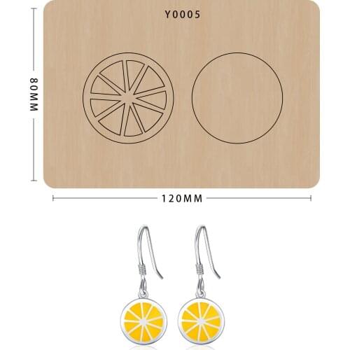 Earrings Wood Cutting dies DIY Lemon fruit Mold Wooden Cutter leather handmade crafts Suitable for sizzix big shot machines