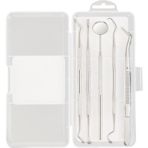 Dentist Tools Oral Mirror Probe Tweezers Inspection Equipment Tooth Stain Remover Sickle Scalpel Dental Care Set