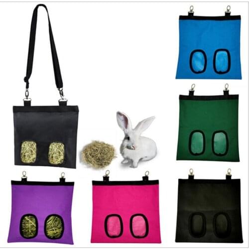Small Pet Feeding Grass Bag Rabbit Waterproof Oxford Cloth Hay Bag Hanging Hamster Guinea Pig Dwarf Rabbit Herbivore