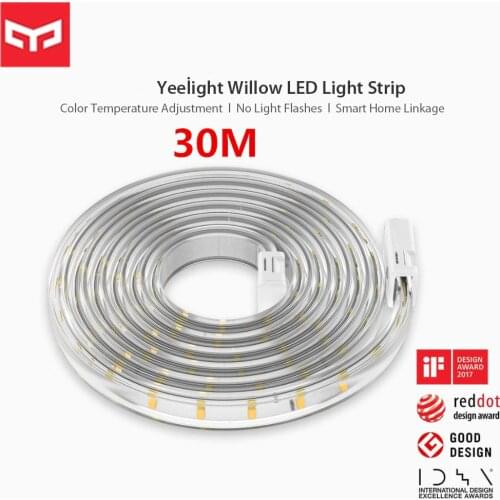 Yeelight 30M Smart LED Light Strip Color Temperature Adjustment APP Bluetooth Remote Control Voice Control Intelligent