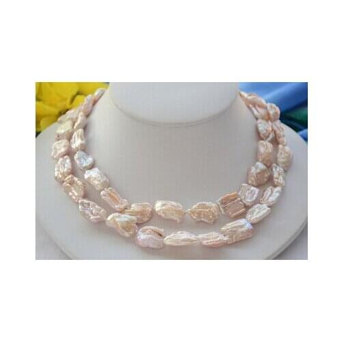 Z6262 26mm LAVENDER BAROQUE KESHI dens REBORN PEARL NECKLACE 32inch Factory Wholesale price Women Giftword Jewelry