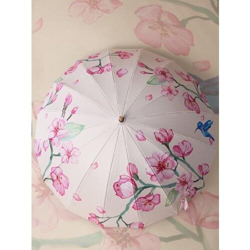 Adult White Umbrella Long Handle Uv Protection Wedding Umbrella Rain Car Women Luxury Beach Paraguas Mujer Rain Gear BY50YS